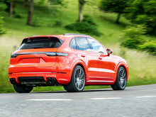 Schwarz Auspuff Blenden für Porsche Cayenne 958 92A S V8 2017-2024 et212