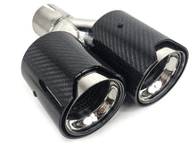 Carbon Duplex Sportauspuff Auspuffblenden Endrohre Passend für AUDI BMW VW Universal 57-61mm et241