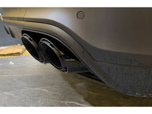 Schwarz Auspuff Blenden für Porsche Cayenne 958 92A S V8 2017-2024 et212