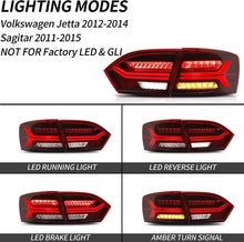 NEU LED-Rückleuchten für Volkswagen VW Jetta MK6 2011-2014 Sequentielle Heckleuchten Bremslicht