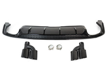 Schwarz Heckdiffusor Auspuffblenden Diffusor für Audi A5 F5 S Line 2017-2020 vor-facelift