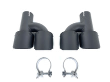 Matt Carbon Endrohr Auspuffblenden Duplex für AUDI A4 A5 B8 A6 C7 Q5 8U et298