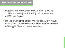Schwarz W246 Diamantgrill Front Grill Kühlergrill für Mercedes B-Klasse W246 B180 B200 B220 B250 15-18 fg69