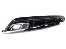 Heckdiffusor + Chrom Auspuffblenden für Mercedes A Klasse W176 A45 AMG Line 2015-2018