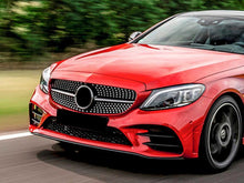 Schwarz Kühlergrill Diamantgrill Front Grill für Mercedes Benz C-Klasse W205 C205 S205 A205 Facelift 2018+ fg63