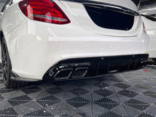 C63s Optik Heckdiffusor Diffusor Endrohre Schwarz für Mercedes W205 S205 Seriens.