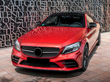 Schwarz Kühlergrill Diamantgrill Front Grill für Mercedes Benz C-Klasse W205 C205 S205 A205 Facelift 2018+ fg63