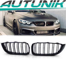 Kühlergrill Nieren Grille Grill Doppelsteg Glanz Schwarz Passend für BMW 4er F32 F33 F36 13-21