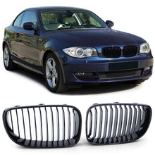 Sport Kühlergrill Nieren Schwarz Glanz Passend für BMW 1er E81 E82 E87 E88 07-12