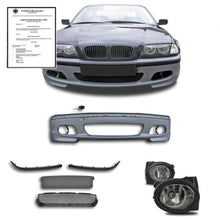 Vorne Stoßstange Frontstoßstange Nebelscheinwerfer Passend für BMW 3er E46 1998-2005 mit ABE