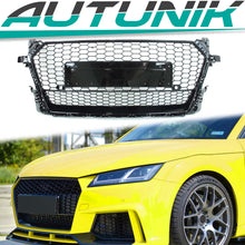 Wabengrill Kühlergrill Frontgrill Schwarz Glanz für Audi TT 8S Grill FV S Line TT Roadster 15-18 fg276