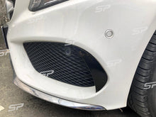 Schwarz Front Aero Flaps für Mercedes W205 S205 C205 A205 C43 AMG Line 15-18
