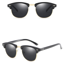 Metall UV400-Schutz Sonnenbrille Groß Brille Runde Reisenbrille für Damen Herren Angeln Fahren