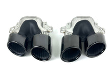 Schwarz Endrohre Auspuff Blenden für Mercedes W177 V177 CLA X118 C118 GLA H247 GLB X247 NUR A35 A45