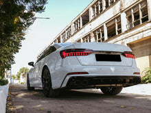 Autunik Schwarz Diffusor Auspuffblenden für AUDI A6 Heckdiffusor S6 C8 Limo Avant S-Line 18+ di92