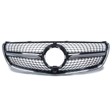 Diamantgrill Kühlergrill Front Grill Schwarz & Silber für Mercedes V-Klasse W447 2014-2019 Vor MOPF