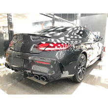 Diffusor Heckdiffusor Auspuff Schwarz für Mercedes C205 A205 C43 AMG Line di27