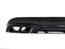 Schwarzer Diffusor + Auspuffblenden für Mercedes Benz E Klasse C207 Coupe E250 E350 AMG Line 2013-2017