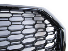 Schwarz Glanz Wabengrill Front Grill für Audi Q5 FY Kühlergrill 2017-2020 mit PDC