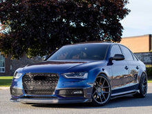 Lüftgitter Nebelscheinwerfer Blenden mit ROT Leisten für Audi A4 S4 B8.5 S-Line 2012-2015