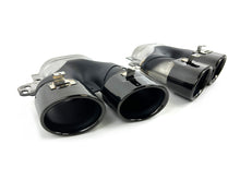 NEU Heckdiffusor Auspuff Blenden Schwarz Glanz für Mercedes C Kl. W205 S205 Seriens. di212