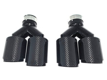 NEU Glanz Carbon Fiber Auspuffblende Endrohre Sportauspuff Passend für BMW M Stoßstange Universal 62-65mm et280