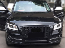 RSQ5 Optik Schwarz Glanz Kühlergrill Wabengrill Grill für AUDI Q5 8R SQ5 S Line 2013-2017