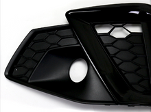 Lüftungsgitter Blenden Grill Gitter Schwarz für Audi A4 B9 ab 2020 MOPF mit ACC fg295