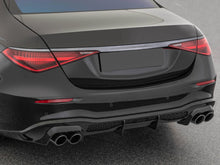 Diffusor Heckdiffusor + Auspuffblenden Schwarz für Mercedes S Klasse W223 AMG Line Bs Style 21-24