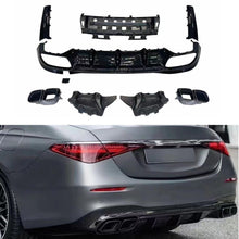 Heckdiffusor Auspuff Diffusor Schwarz Für Mercedes S-Klasse W223 AMG Line 21+