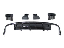 Schwarz Diffusor Heckdiffusor + Auspuffblenden für AUDI A6 S6 C8 Limo Avant S-Line ab 2018 di92