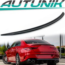 Schwarz Glanz Heckspoiler Spoiler Heckflügel Hecklippe für Mercedes Benz CLA C118 2019+