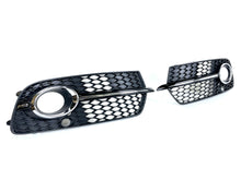 Schwarz Chrom Nebelscheinwerfer Gitter Blenden Grill für AUDI Q5 8R S Line 13-17 fg336