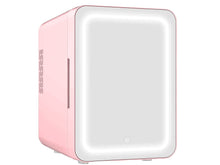 6L LED 2 In 1 Mini Kühlschrank Tragbare Schrankbox Mit Spiegel für Schlafzimmer Auto Büro Piknik