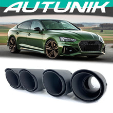 Matt Carbon Endrohr Auspuffblenden Duplex für AUDI A4 A5 B8 A6 C7 Q5 8U et298