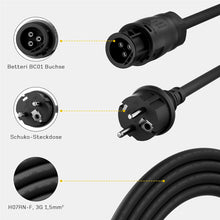 Betteri BC01 auf Schuko 5M dé für Wechselrichter Anschlusskabel Balkonkraftwerk