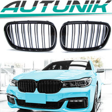 Kühlergrill Grill Nieren Doppelsteg Schwarz Passend für BMW 7er G11 Limo G12 Touring 2015-2019