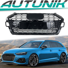 Kühlergrill Frontgrill Wabengrill Schwarz für Audi A4 S4 B9 S-Line Facelift 19+