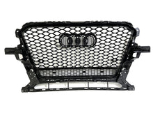 RSQ5 Optik Schwarz Glanz Kühlergrill Wabengrill Grill für AUDI Q5 8R SQ5 S Line 2013-2017