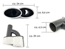 Silber Auspuffblende Endrohre Blenden Passend für AUDI BMW Mercedes Universal 60-63mm et264
