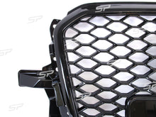 Schwarz Glanz Wabengrill Frontgrill für Audi Q5 8R Kühlergrill 2012-2016 mit PDC