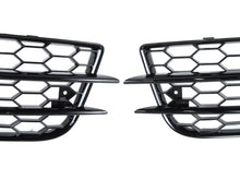 Nebelscheinwerfer Gitter Blenden Lüftungsgitter Schwarz für Audi A4 B8 S Line 2007-2011