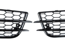 Nebelscheinwerfer Gitter Blenden Lüftungsgitter Schwarz für Audi A4 B8 S Line 2007-2011