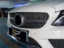 Silber Diamantgrill Kühlergrill Front Grill für Mercedes C-Klasse W205 S205 C205 C43 AMG Facelift 2019+ fg62