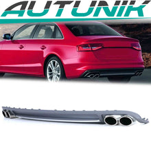 Autunik Heckdiffusor Diffusor Auspuffblenden Chrom für Audi A4 B8 Limo Avant 2007-2011