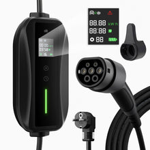 EV Ladekabel Typ 2 Ladebox 6/8M 6/8/10/13/16A Ladegerät mit Bildschirm Schuko