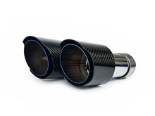 59-63 mm Carbon Fiber Endrohr Auspuffblenden Duplex Auspuff Blenden Passend für AUDI BMW Universal et293