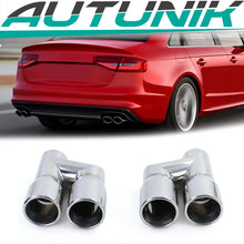 Auspuffblenden Auspuff Endrohre Chrom 4 Rohr für AUDI A4 B8 2007-2015