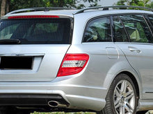 Schwarz Glanz Vertikale Heck Spoiler Flaps (1 Paar) für Mercedes Benz C Klasse S204 T-Model 2007-2014 pz45