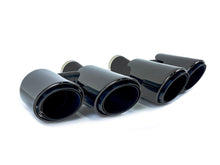 Auspuffblende Endrohre Endrohrblende Schwarz für Porsche Panamera 970 2009-2013 et215
